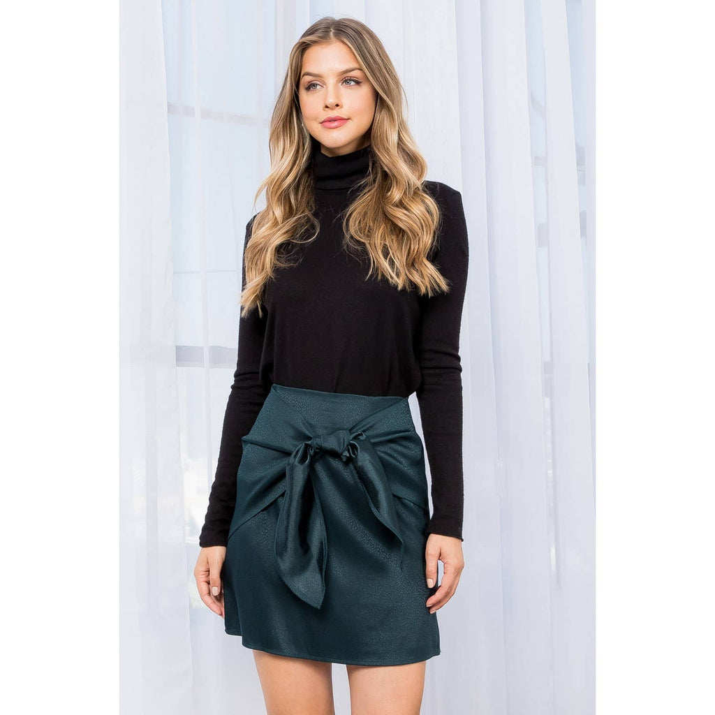 Bethany -Front Tie Mini Skirt
