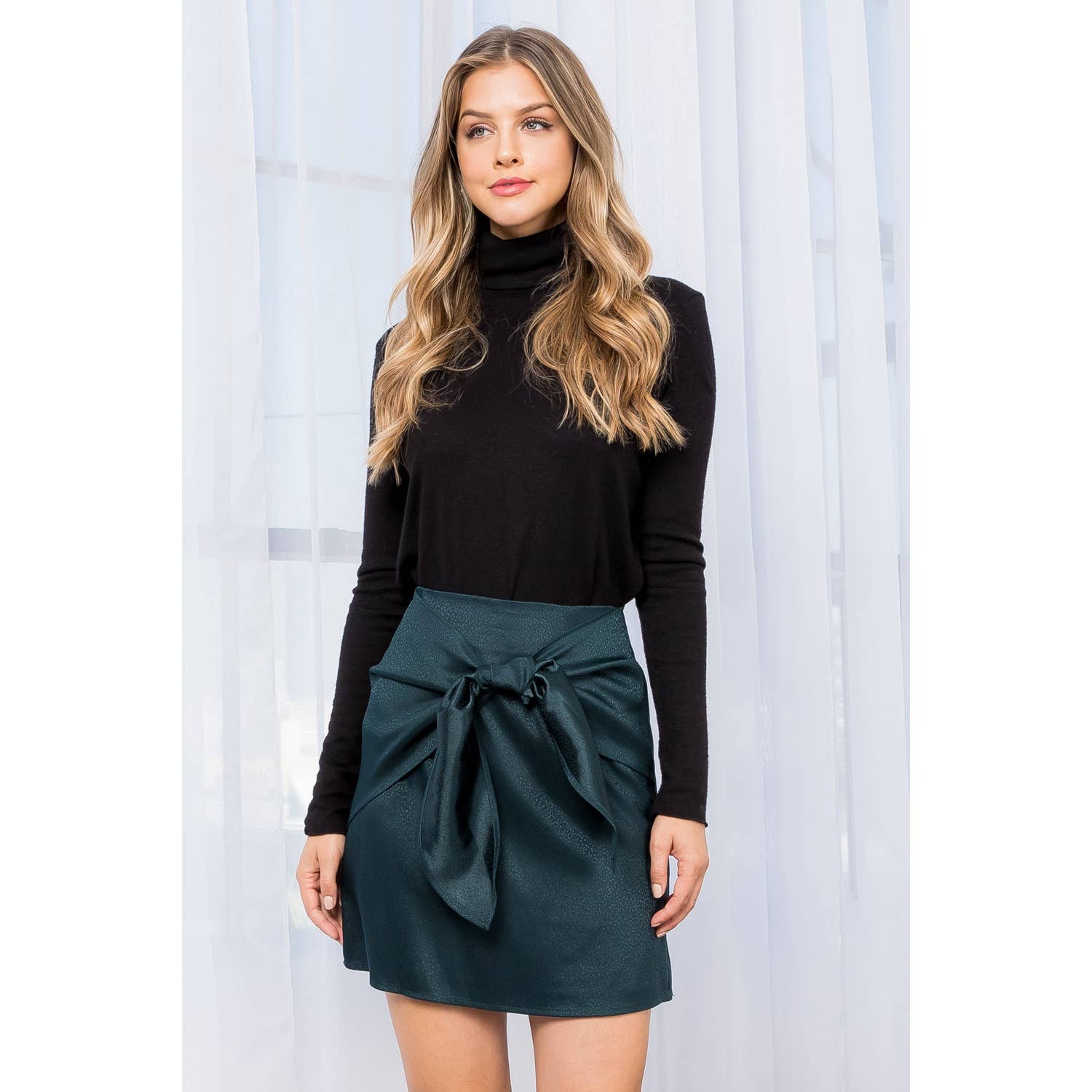 Bethany -Front Tie Mini Skirt