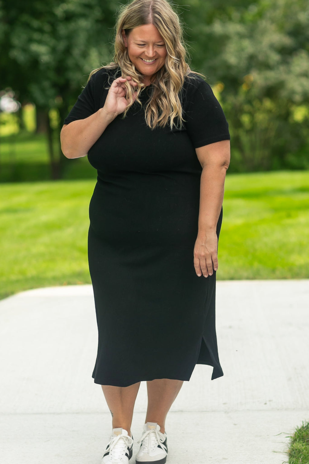 Baylor Soft Ribbed T-Shirt Dress