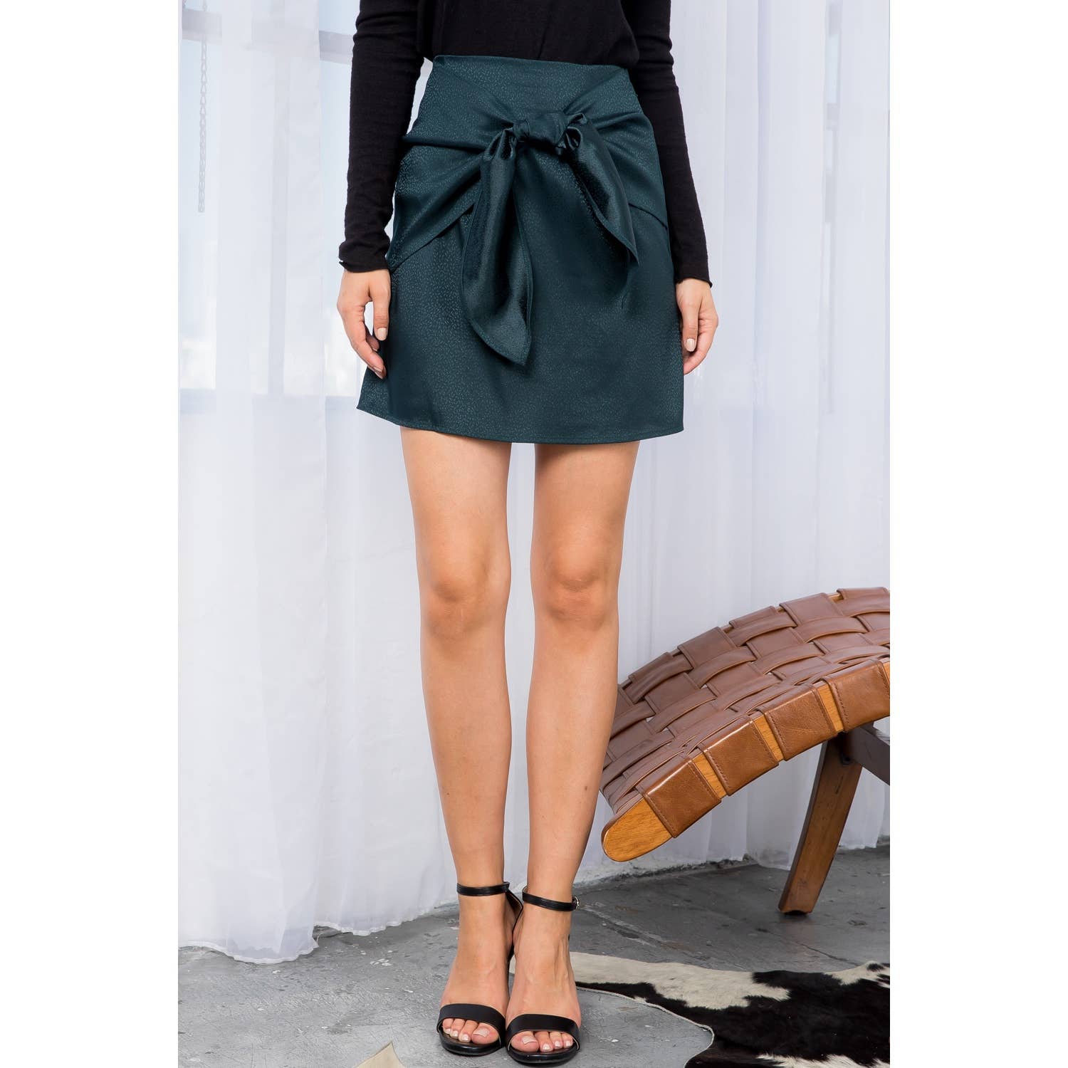 Bethany -Front Tie Mini Skirt
