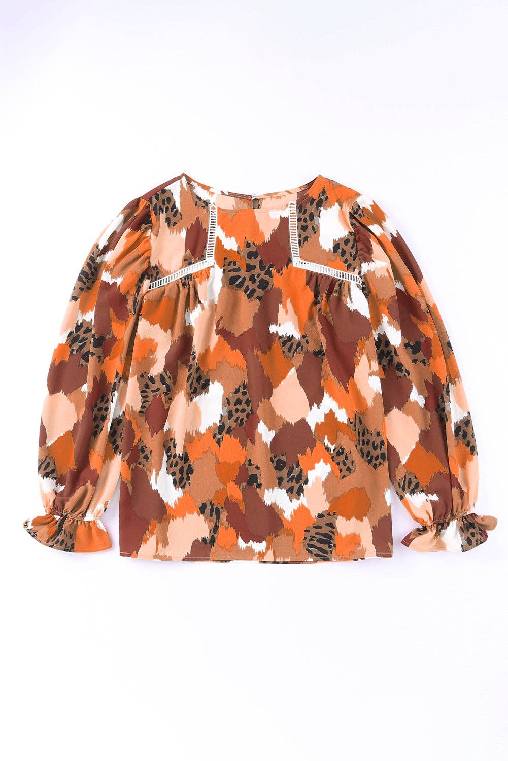 Nicole - Abstract Leopard Long Sleeve Blouse
